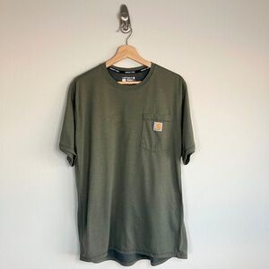 Carhartt Force Green Relaxed Pocket Tee Size Large